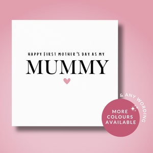 Tarjeta para el primer día de la madre como mamá, tarjeta para el primer día de la madre como mamá, primer día de la madre de mamá, regalos para el primer día de la madre como mamá