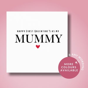 First Valentine’s Day as My Mummy – Personalised Card from Baby – Cute Heart Design for New Mum – Sweet Valentine Keepsake