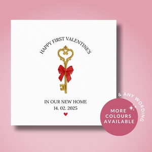 Nouvelle carte de Saint-Valentin // Nouvelle carte de visite, Félicitations pour votre nouvelle maison, Première Saint-Valentin dans notre nouvelle maison, Carte de déménagement,