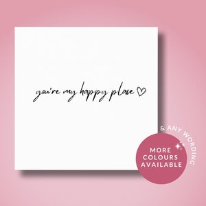 You’re My Happy Place Anniversary Card – Romantic Love Card