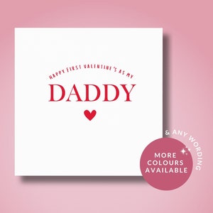 Tarjeta de primer día de San Valentín como mi papá, tarjeta de San Valentín para un nuevo papá, primer día de San Valentín de papá, regalos de primer día de San Valentín como mi papá