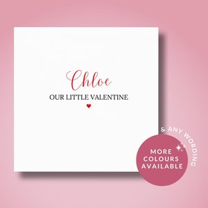 Biglietto di San Valentino personalizzato per la nostra piccola figlia, biglietto di San Valentino per figlia e figlio, biglietto di San Valentino da mamma e papà, regalo di San Valentino per bambini