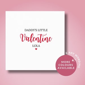 Biglietto di San Valentino personalizzato per papà, biglietto di San Valentino per figlia e figlio, biglietto di San Valentino da papà papà, il primo San Valentino da papà