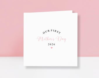 Erste Muttertagskarte - Mama 1. Muttertag - neue Mama Karte - Mama - Muttertagskarte - Muttertagsgeschenk - süße Herzkarte - Karte für Mama