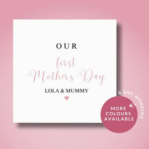 Tarjeta personalizada para el primer día de la madre como mamá, tarjeta para el primer día de la madre de una mamá primeriza, primer día de la madre de una mamá primer día de la madre como mamá