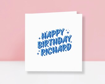 Personalised Birthday Card For Him – Custom Name Card