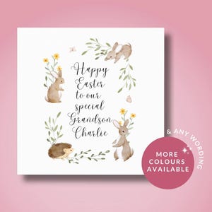 Cartão de Páscoa Feliz // Cartão de Páscoa personalizado para ele, sua filha, filho, neta, neto, menina, menino, neto, neta, cartão de Páscoa