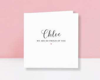 Personalised Proud of You Card – Congratulations Card - Well Done - Graduation - New Job Card  - You Did It - You Passed