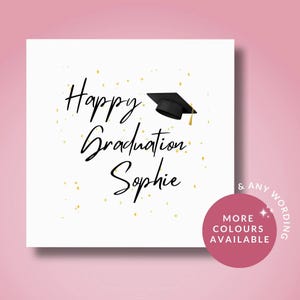Carte de remise des diplômes heureuse // Carte de félicitations pour diplômé, diplômé universitaire, célébration de l'obtention du diplôme, promotion 2025, félicitations