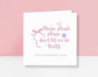 Funny 30th Birthday Card - Personalised 30th Birthday Card for Her - Daughter, Granddaughter, Friend 30th Birthday - Custom Name 30th Card
