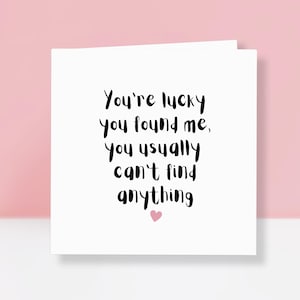 Tarjeta de aniversario divertida: para esposo, novio y boda. Pink