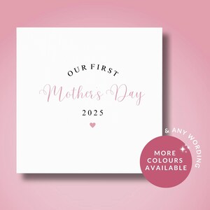 Nuestra primera tarjeta del Día de la Madre 2025, tarjeta del primer Día de la Madre juntas, para mi mami mami, tarjeta del Día de la Madre mamá mamá mamá