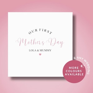 Tarjeta personalizada para el primer día de la madre de 2025, tarjeta para el primer día de la madre juntos, para mi mami mami, tarjeta para el día de la madre mamá mamá mamá