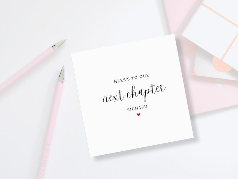 Our Next Chapter Card - Personalised New Chapter Card - Congratulations ...