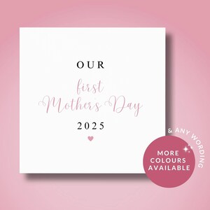Nuestra primera tarjeta del Día de la Madre 2025, tarjeta del primer Día de la Madre juntas, para mi mami mami, tarjeta del Día de la Madre mamá mamá mamá