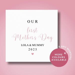 Tarjeta personalizada para el primer día de la madre como mamá, tarjeta para el primer día de la madre de una mamá primeriza, primer día de la madre de una mamá primer día de la madre como mamá