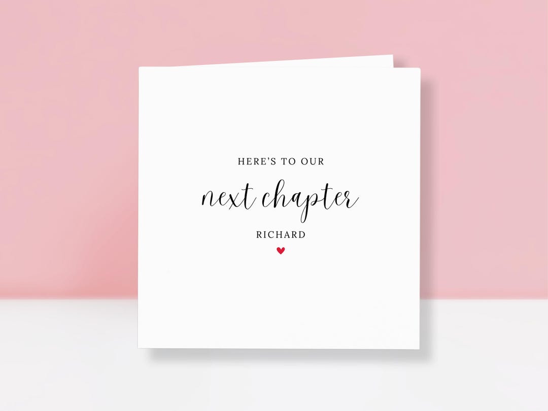 Our Next Chapter Card - Personalised New Chapter Card - Congratulations ...