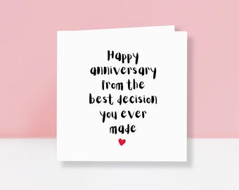 Funny Anniversary Card - Cheeky Husband/Boyfriend Gift