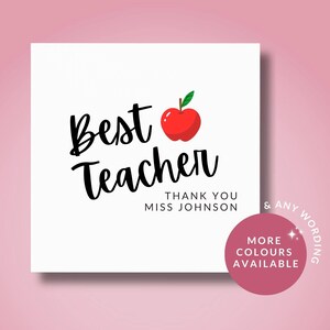 Cartão personalizado de melhor professor, agradecimento ao professor, presente de fim de período escolar, cartão de agradecimento ao professor, presente para professor, professor maravilhoso