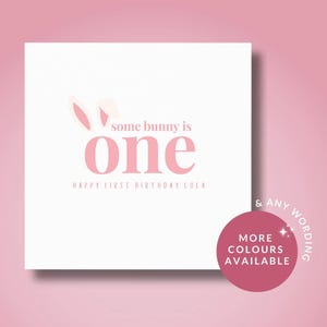 Hase 1. Geburtstagskarte für ihre Tochter Schwester Enkelin Nichte Mädchen, Eine Geburtstagskarte, Einige Hase dreht sich ein, Hase Geburtstag