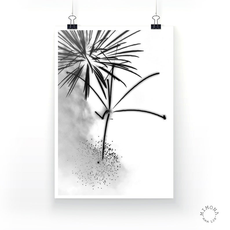 Fireworks 1 Printable Card, Firework Photography, Downloadable Art, Size A5 A6 image 1