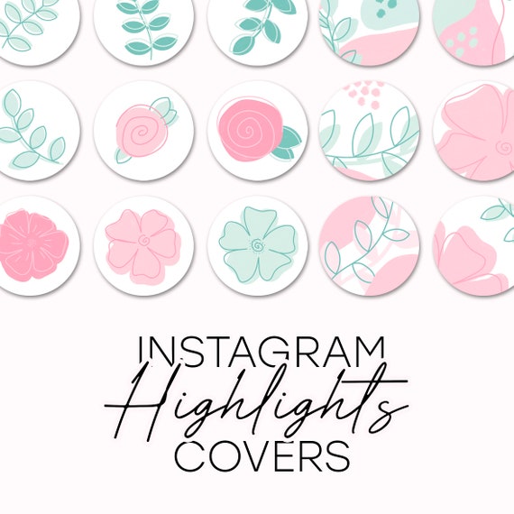 Instagram Story Highlights Icons With Flowers And Leaves 25 Etsy