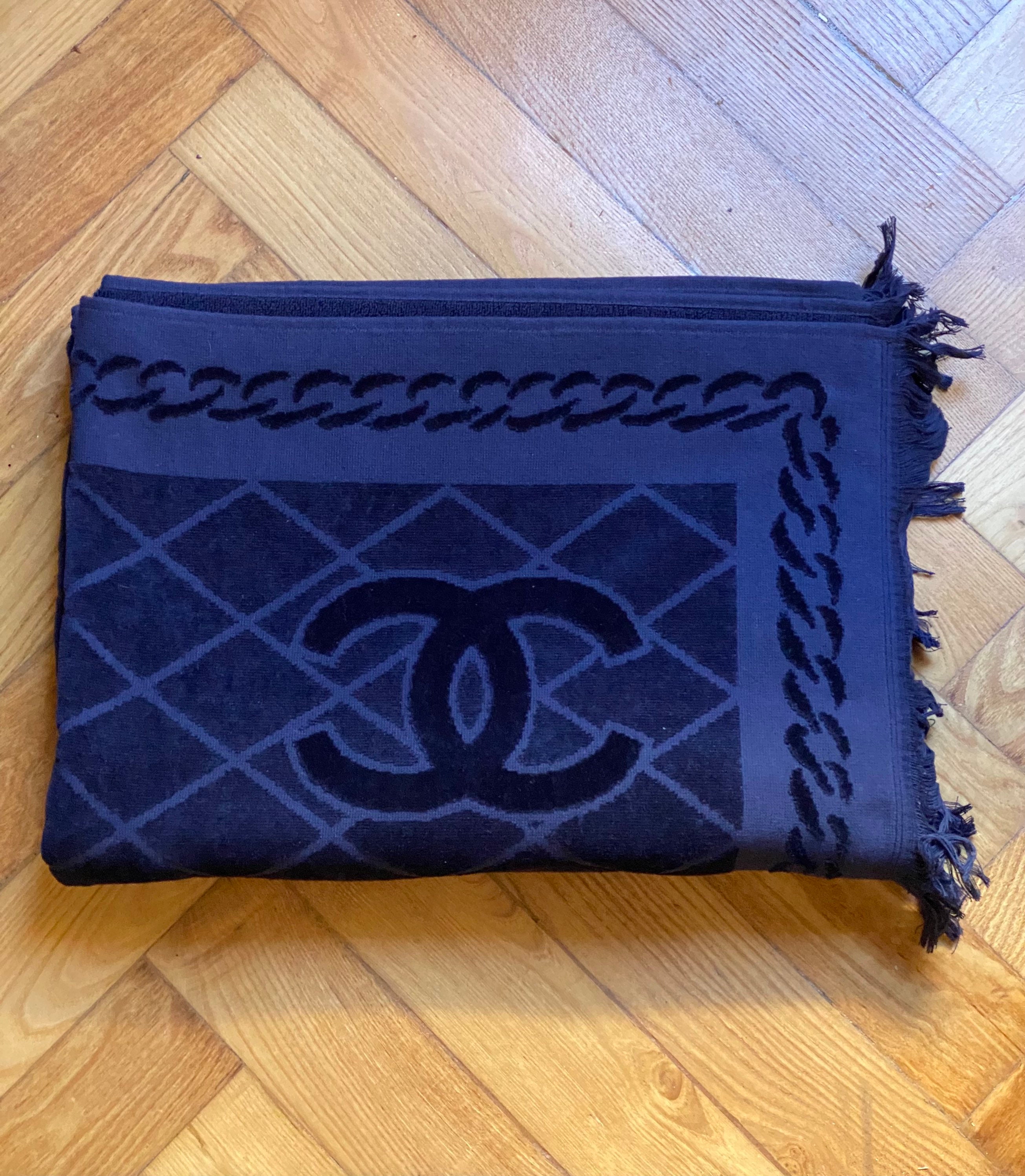 Chanel CC Logo Hand Towel - Blue Bath, Bedding & Bath - CHA437281