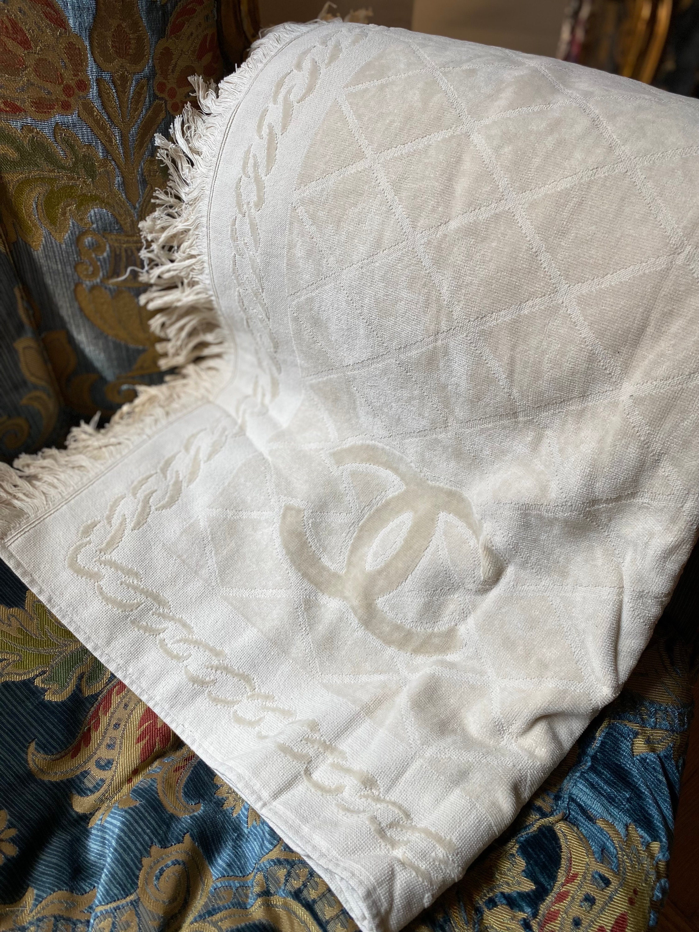 Louis Vuitton Beach Bath Towel Blanket Monogram Brown 146×92cm Cotton