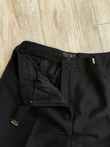 🌺LOUIS VUITTON Silk Black LV Monogram Wide Leg Hem Trousers Suit