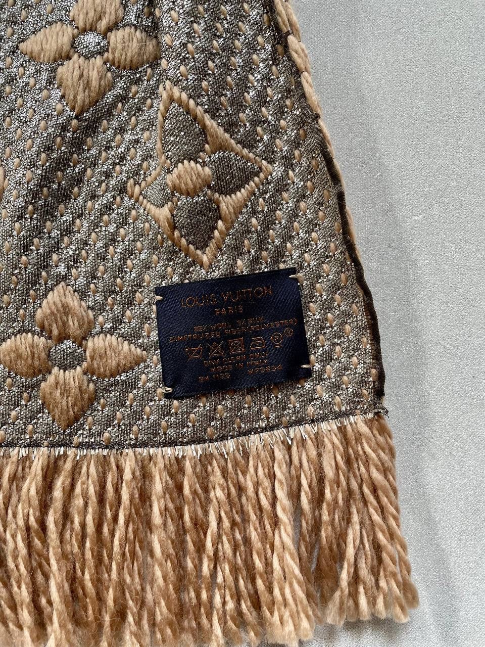Vintage Logomania Louis Vuitton Wool and Silk Scarf Louis 