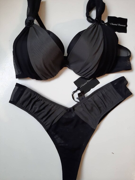 Soutien-Gorge Chantal Thomas 90C (D) Avec Armature Push-Up, Noir, Neuf Sans Étiquette