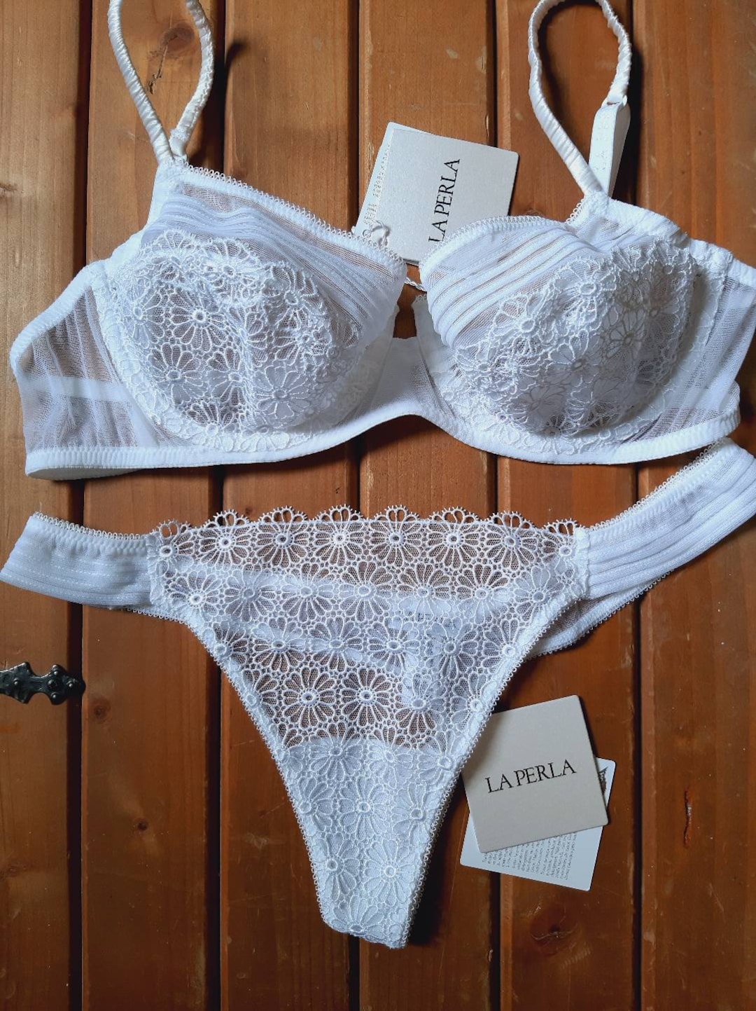 Luxury Lingerie Set/soft Lace Bra and Panties/la Perla Lingerie Set