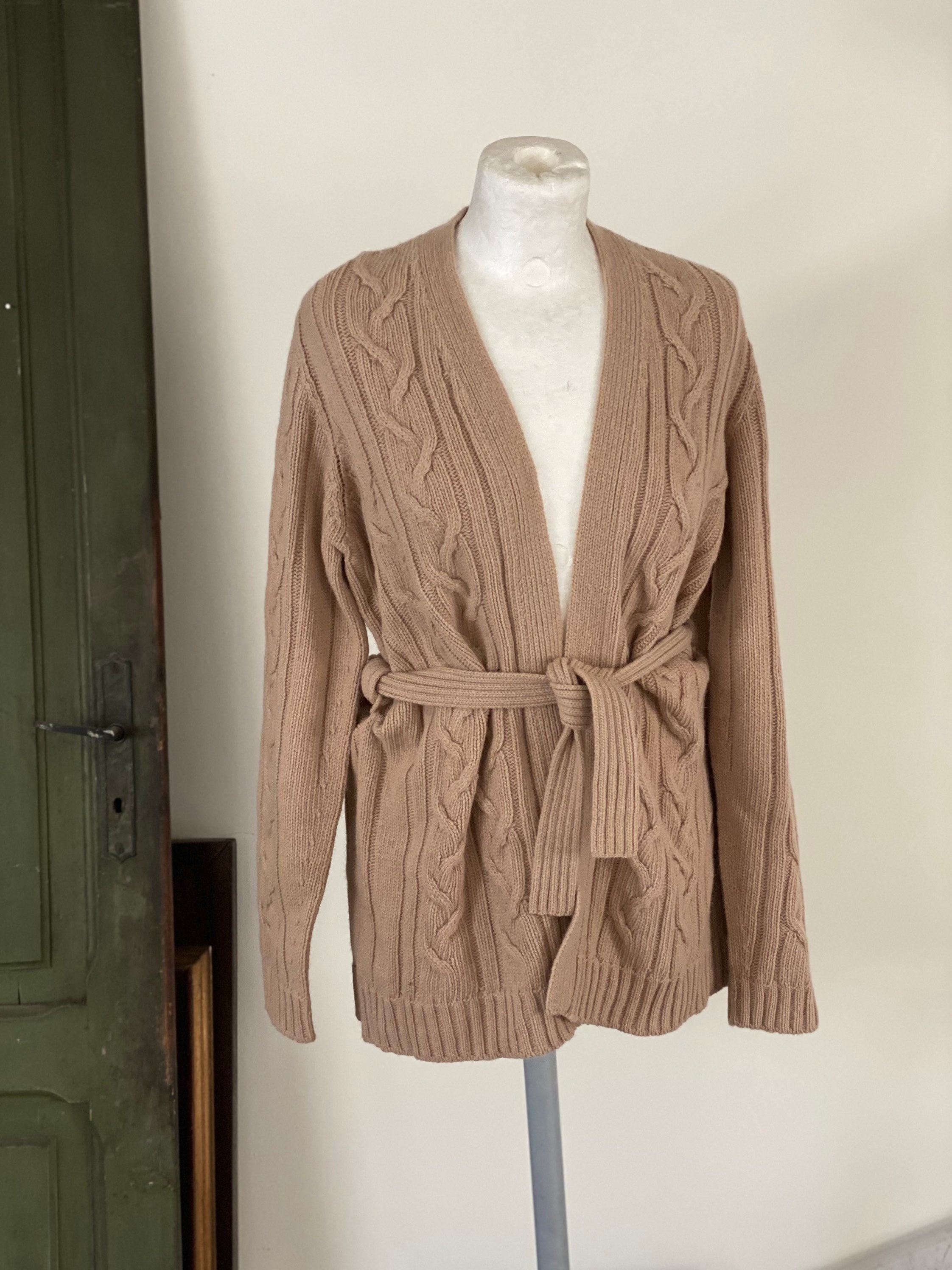 Max Mara Camel Cardigan/ Boho Knit 