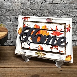 Fall Leaves Home Wall Sign, Farmhouse Decor, Housewarming Gift, Gift For Her, Wood Sign