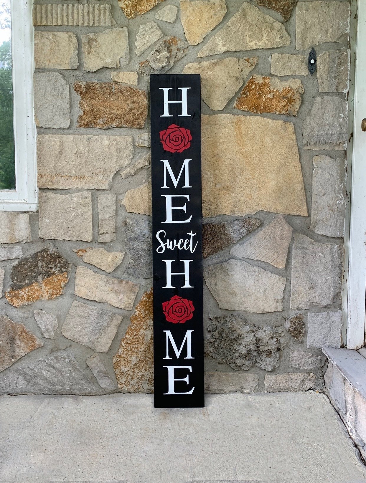 Rose Home Sweet Home Porch Sign Four Foot Sign Flower Front Porch…