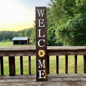 Sunflower Welcome Porch Sign | Sunflower Porch Leaner | Gift for Her