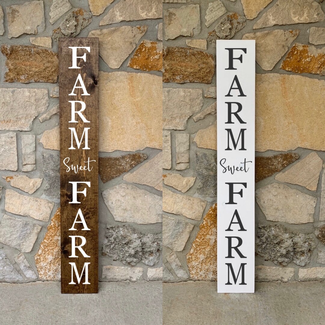Farmhouse Front Porch Sign | Farm Sweet Farm Sign | Entryway Sign ...