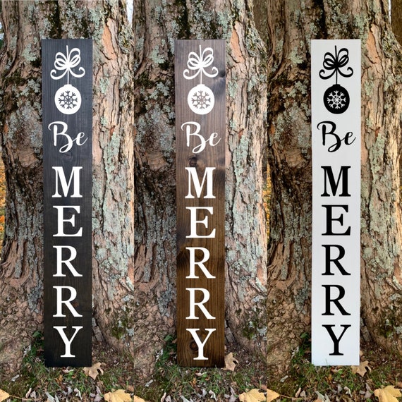 Be Merry Porch Sign | Holiday Porch Decor | Christmas Decor