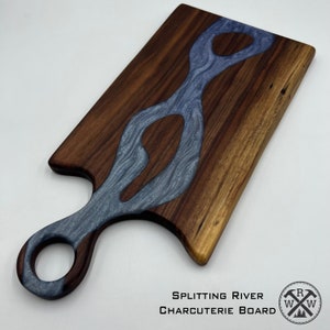 Splitting River Charcuterie Board ~ Grey