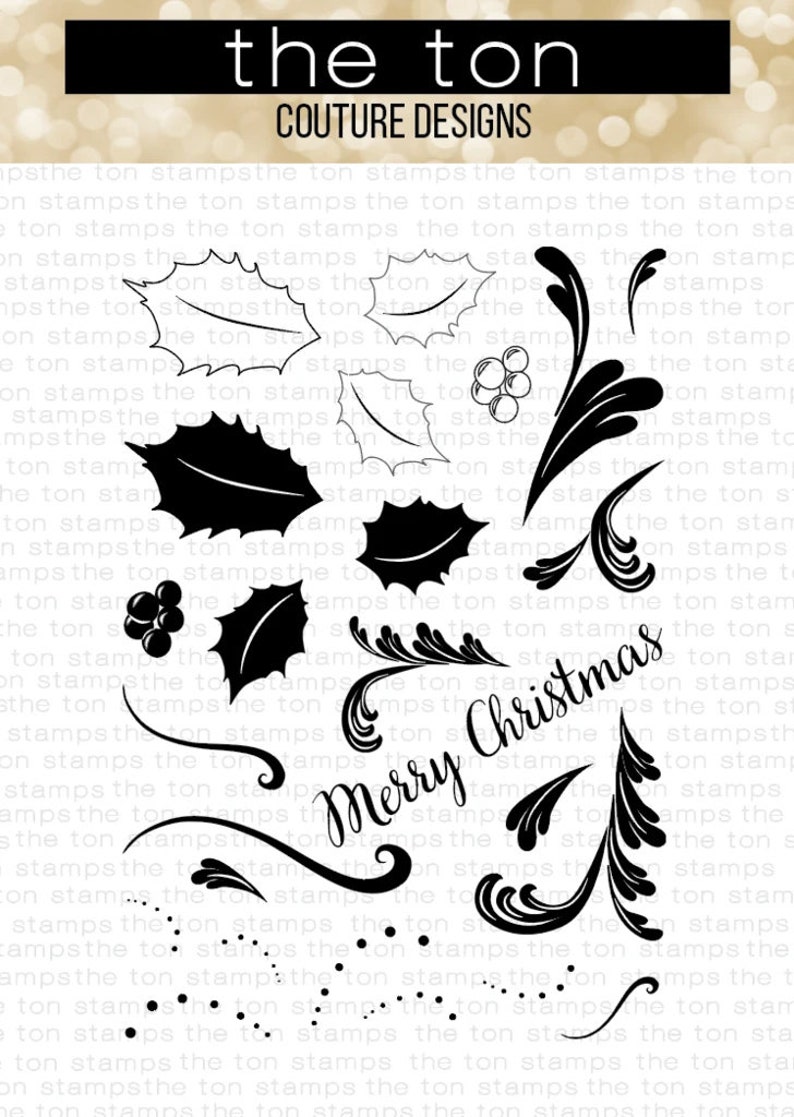 The Ton Holiday Flourishes Photopolymer Stampset