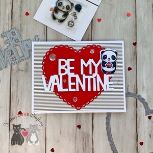 Valentijnsdag reuzenpandakaart | Vakantie | Liefde | Vriend | Panda | Valentijnsdag | Handgemaakt