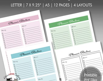 Habit Tracker Printable Bundle | Planner Inserts, A5, HP Big & Classic (Digital Download)