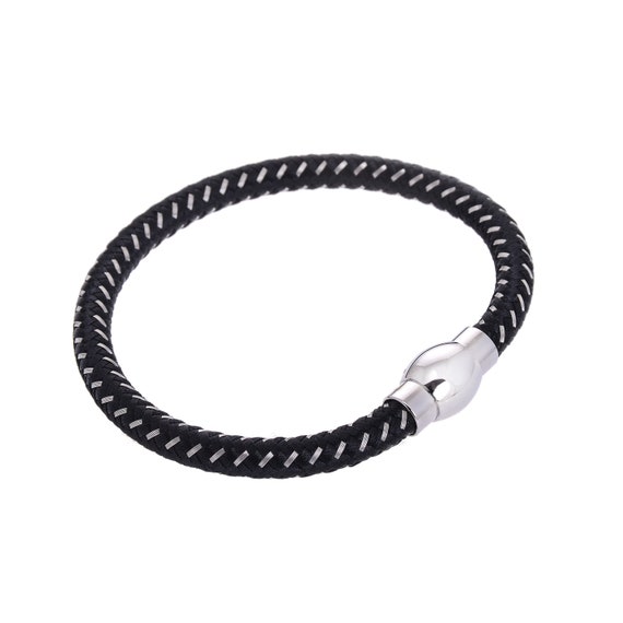 Fred Bennett Black Grey Nylon Magnetic Clasp Bracelet | Etsy