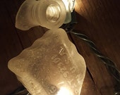 Genuine seaglass pieces- Frosted- Surf Tumbled-unusual pieces-text on 2 pieces-3 pieces total-great for crafting-making windows.