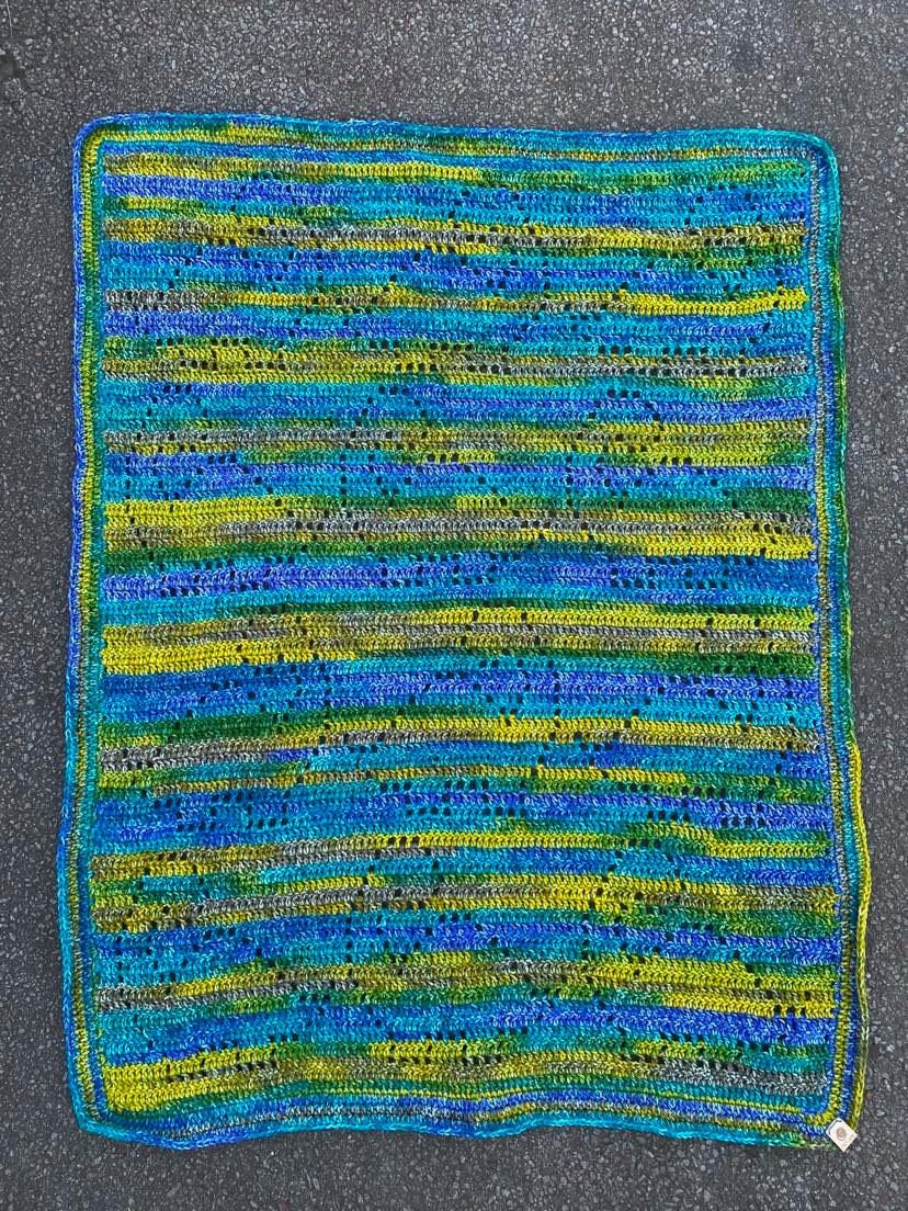 12 Point Star Customisable Variegated Yarn Baby Blanket 