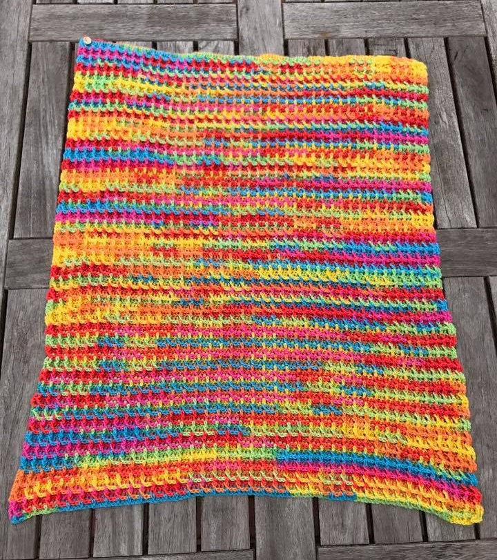 Waffle personalizable Variegated Yarn Baby Blanket Etsy