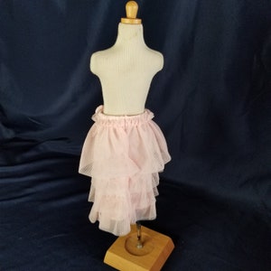 Light Pink skirt, three tiered skirt, Bow