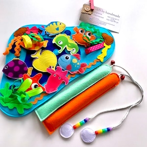 Magnetic Felt Fishing Game: Handmade Toddler Toy with Sea Animals