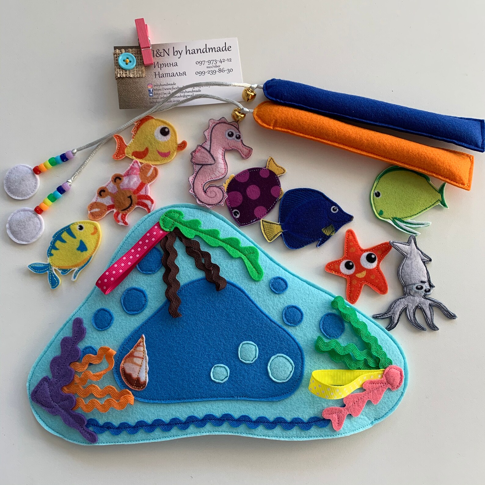 Felt Fishing Game Rod With Play Toy for Girl Etsy