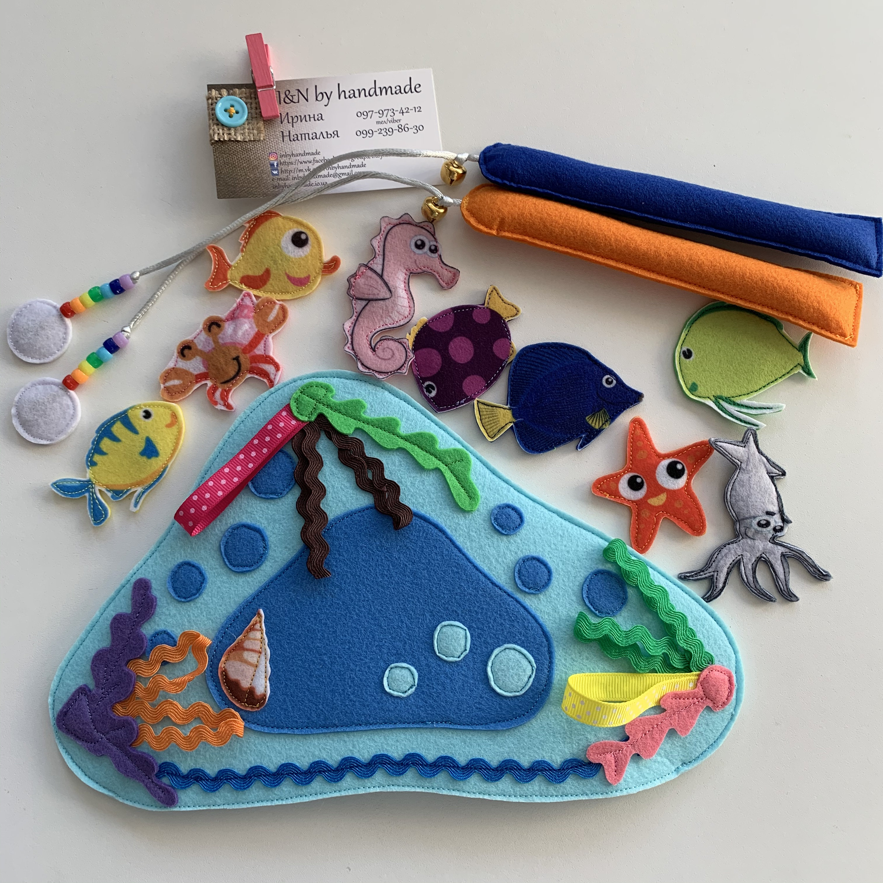 Magnetic Felt Fishing Game Rod With Magnet Play Toy for Girl | Etsy